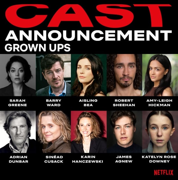 Cast announcement for Netflix show Grown Ups