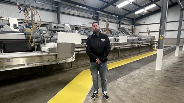 Sean Ward of Fish Exports Killybegs stands in an empty factor