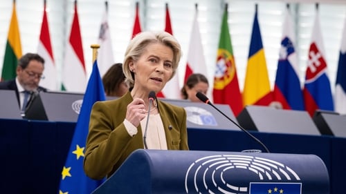 EU Commission President Ursula von der Leyen gives her annual State of the Union address