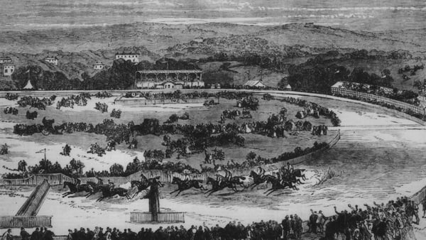 Grand National Steeplechase, Cork Park, 1869 (originally from Illustrated London News. Out of copyright, scan of my own copy of the image).
