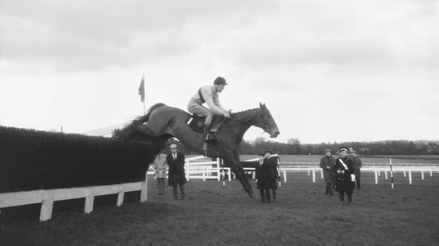 3. Arkle jumping a fence at Leopardstown, 1966 (credit: Fáilte Ireland Collection, DCLA. Creative Commons Attribution-NonCommercial-NoDerivatives 4.0 License)