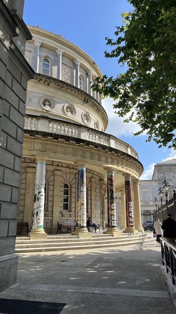 Outside the National Library of Ireland