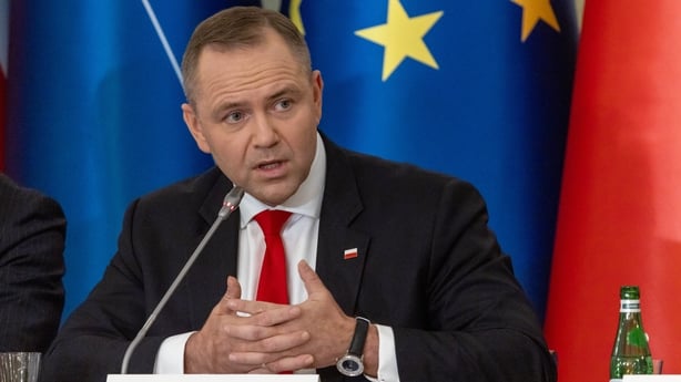 Poland's President Karol Nawrocki at a National Security Council meeting in Warsaw