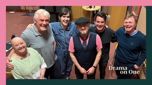 Eithne Hand, Seamus O'Rourke, Aoibheann McCann, Eamonn Owens, Charlie McGuinness & Kevin Reynolds - Cast and Crew of Clarity at Last a play for radio by Charlie McGuinness