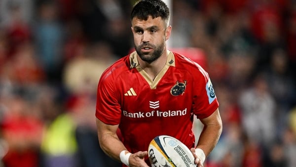 Cork , Ireland - 16 May 2025; Conor Murray of Munster during the United Rugby Championship match between Munster and Benetton at Virgin Media Park in Cork. (Photo By Brendan Moran/Sportsfile via Getty Images)