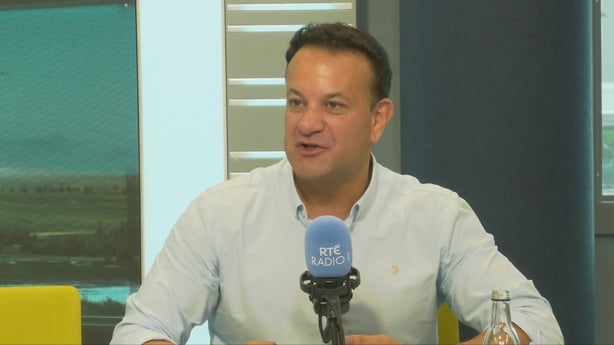 Leo Varadkar in studio speaking on an RTÉ radio programme