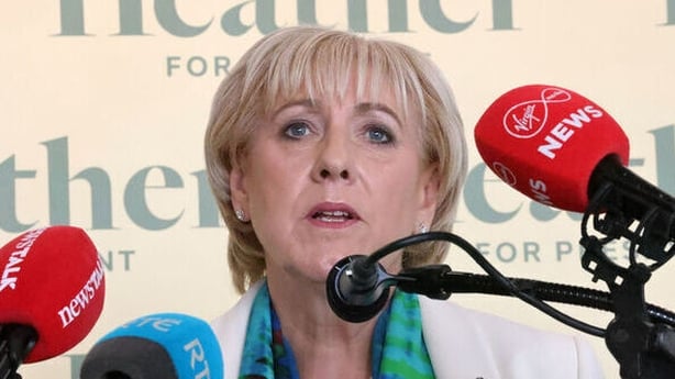  Fine Gael Presidential election candidate, Heather Humphreys speaking at a press conference after she officially launching her campaign