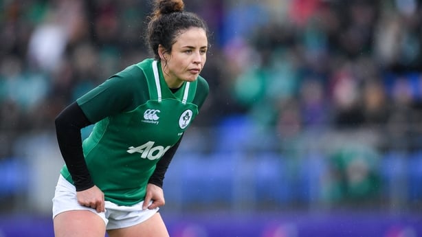 9 February 2020; Larissa Muldoon of Ireland during the Women's Six Nations Rugby Championship match between Ireland and Wales at Energia Park in Dublin. Photo by Ramsey Cardy/Sportsfile