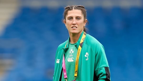 7 September 2025; Amee Leigh Costigan of Ireland before the Women's Rugby World Cup 2025 Pool C match between New Zealand and Ireland at Brighton and Hove Community Stadium in Falmer, England. Photo by Harry Murphy/Sportsfile