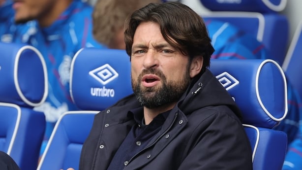 Rangers manager Russell Martin during the Premier League match between Rangers and Heart of Midlothian at Ibrox Stadium on September 13, 2025 in Glasgow, Scotland.