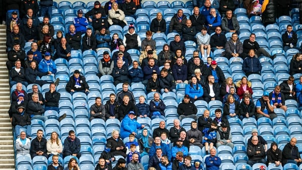 Rangers fans against Hearts