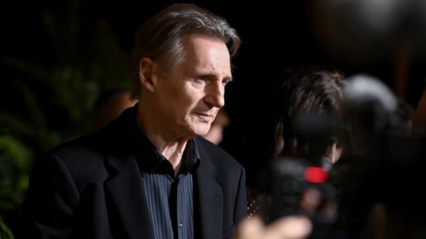 Liam Neeson arrives at the UK premiere of Marlowe at Vue West End on 16 March, 2023 in London