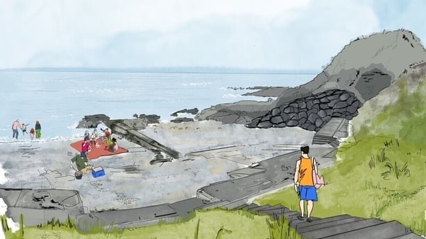 Rock placements at Naylor's Cove