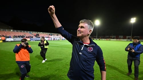 Stephen Kenny celebrates securing a semi-final berth in the FAI Cup