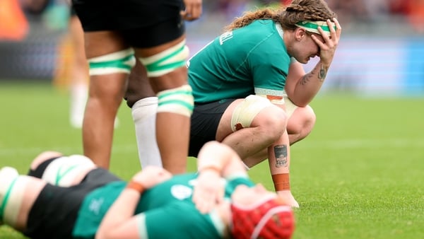 14 September 2025; Ruth Campbell of Ireland after the Women's Rugby World Cup 2025 quarter-final match between France and Ireland at Sandy Park in Exeter, England. Photo by Harry Murphy/Sportsfile
