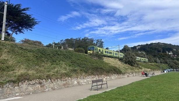 A train on Killiney rail line