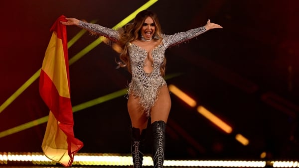 Spanish singer Melody performing at Eurovision 2025