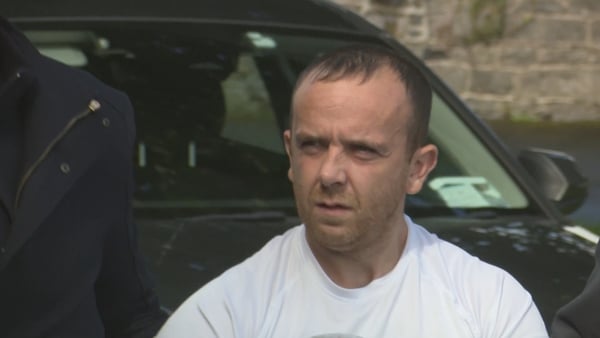 Sean Harding arriving at Nenagh District Court