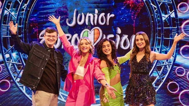 Junior Eurovision's Hugh Carr, Louise Cantillon, Brooke Scullion and Niamh Ni Chroinin