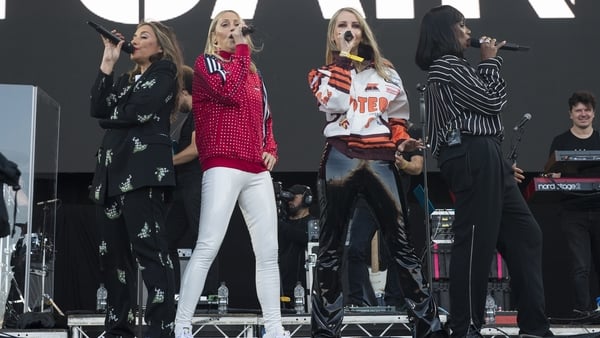 Melanie Blatt, Nicole Appleton, Natalie Appleton, and Shaznay Lewis of All Saints performing during the Isle of Wight Festival 2021 at Seaclose Park on 18 September, 2021 in Newport, Isle of Wight