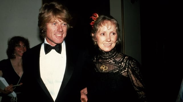 Robert Redford and wife Lola pictured at the Academy Awards circa 1981