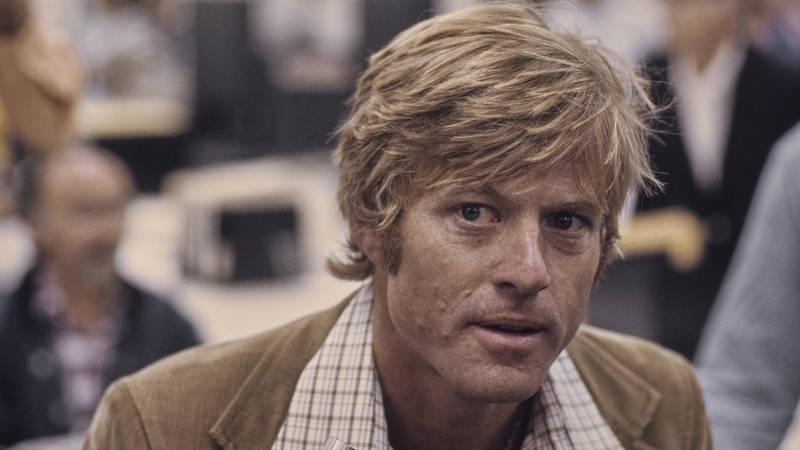 Robert Redford i bpáirt Bob Woodward in All the President's Men (1976)