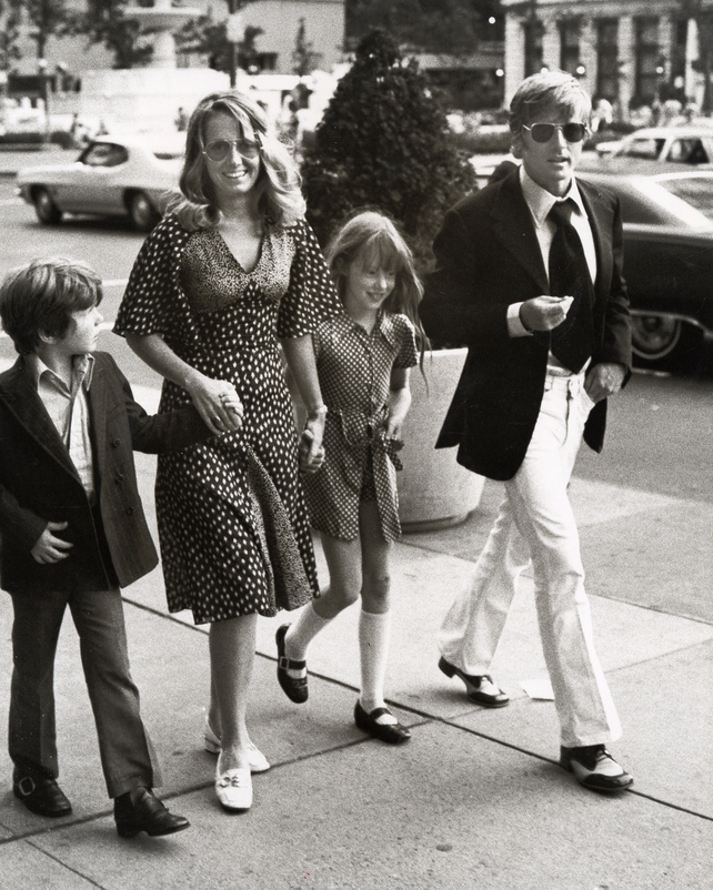 Robert Redford and his family pictured in 1971