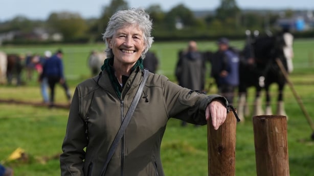 Presidential Candidate Catherine Connelly is pictured at the National Ploughing Championships in Co Offaly