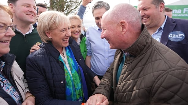 Presidential candidates Heather Humphreys and Jim Gavin at the National Ploughing Championships 
