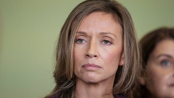 Social Democrats leader Holly Cairns speaks to the media during a party think-in in Dublin