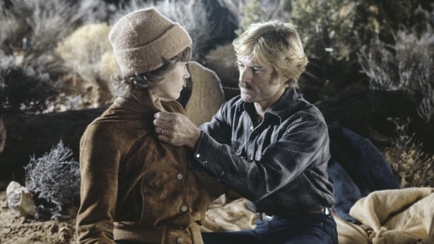 Jane Fonda with Robert Redford in a scene from 'The Electric Horseman',