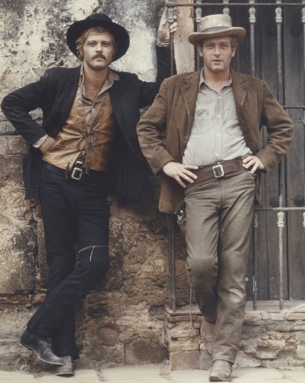 Robert Redford and Paul Newman in pose for the 1969 western 'Butch Cassidy and the Sundance Kid'