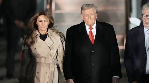 US President Donald Trump and his wife Melania arrived at Stansted Airport last night