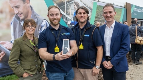 The Herdwatch team with their award for Innovation Champion