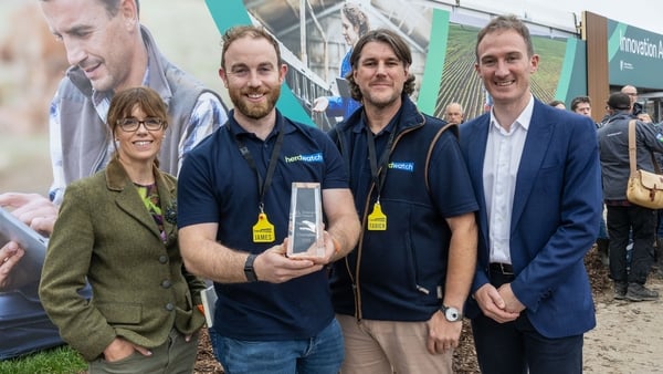 The Herdwatch team with their award for Innovation Champion