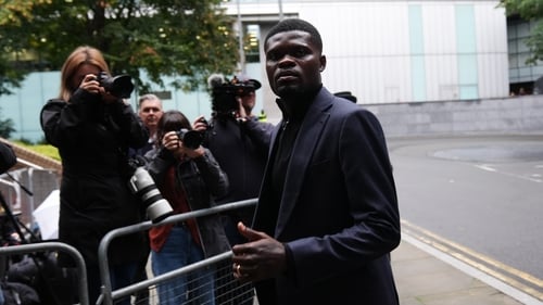 Thomas Partey arrives at Southwark Crown Court in London on Wednesday morning