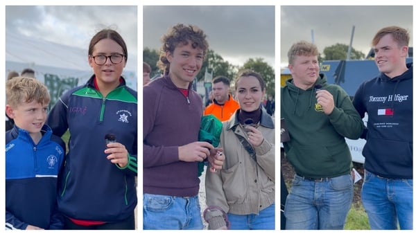 Image is a collage of people attending the National Ploughing Championships 2025