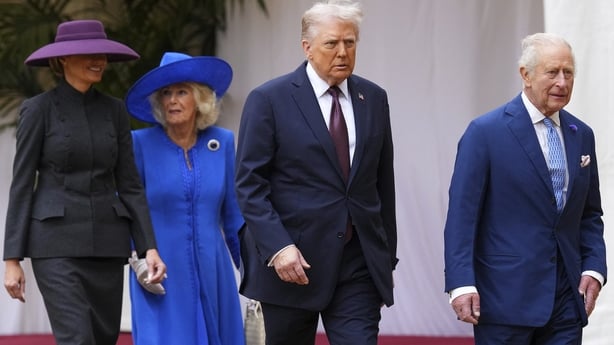The Trumps with the British King and Queen