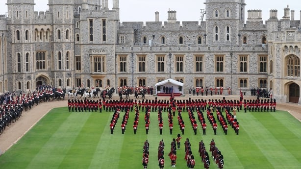 A guard of honour display at Windsor Castle