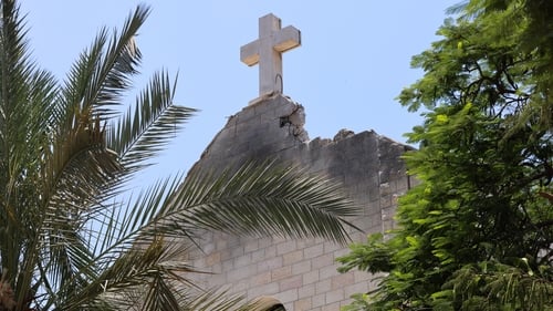 The Holy Family Church in Gaza City was hit in an Israeli strike in July