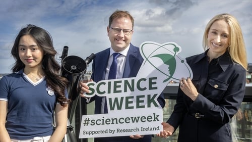 Yvonne Tran; Minister for Higher Education, Research, Innovation and Science James Lawless and Dr Ruth Freeman, Director of Research for Society, Research Ireland