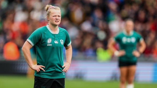 14 September 2025; Dannah O'Brien of Ireland after the Women's Rugby World Cup 2025 quarter-final match between France and Ireland at Sandy Park in Exeter, England. Photo by Harry Murphy/Sportsfile