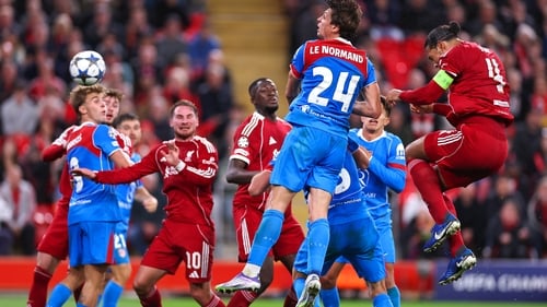 Virgil van Dijk (4) scores the winner for Liverpool