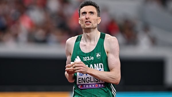 Mark English of Ireland after finishing third in his men's 800m heat during day four of the World Athletics Championships Tokyo 2025 at Japan National Stadium in Tokyo, Japan.