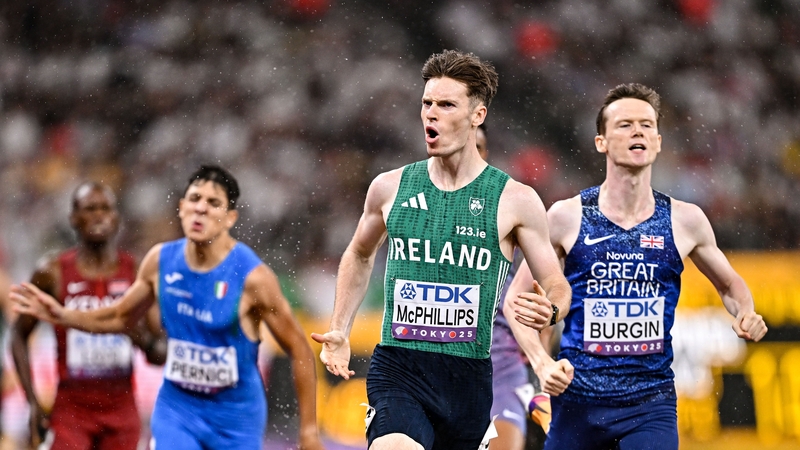 Cian McPhillips contests the 800m final at the World Athletics Championship in Tokyo tomorrow