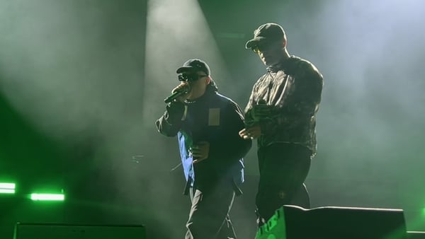 Kneecap perform at Wembley Arena in London Sept 25