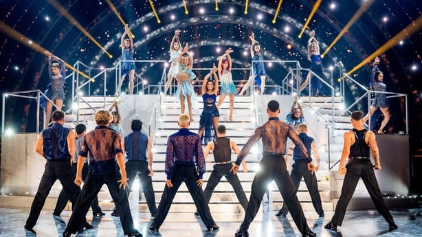 The professional dancers strut their stuff