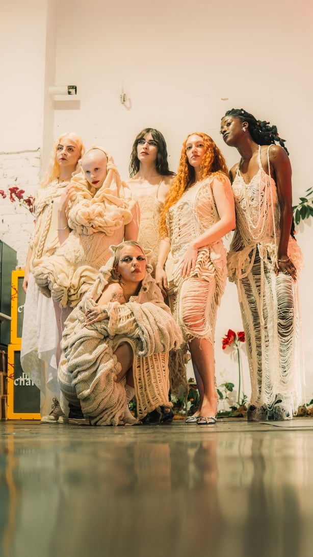 A group shot of models