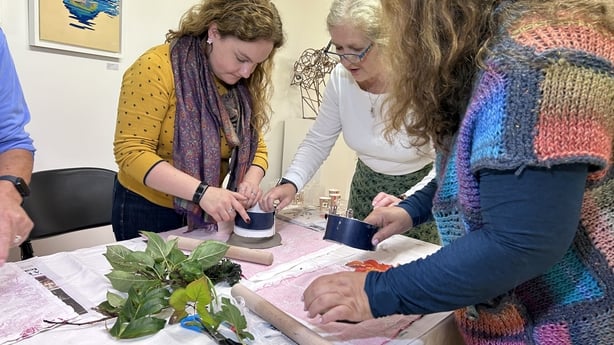 People take part in botanical art workshops in Baltinglass, Co Wicklow