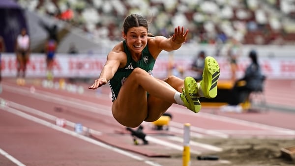 Kate O'Connor of Ireland competing in the women's heptathlon long jump - 2025 World Athletics Championships